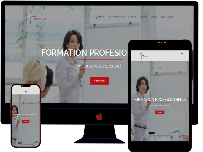 Capture d'écran du site Adenium - Services informatiques